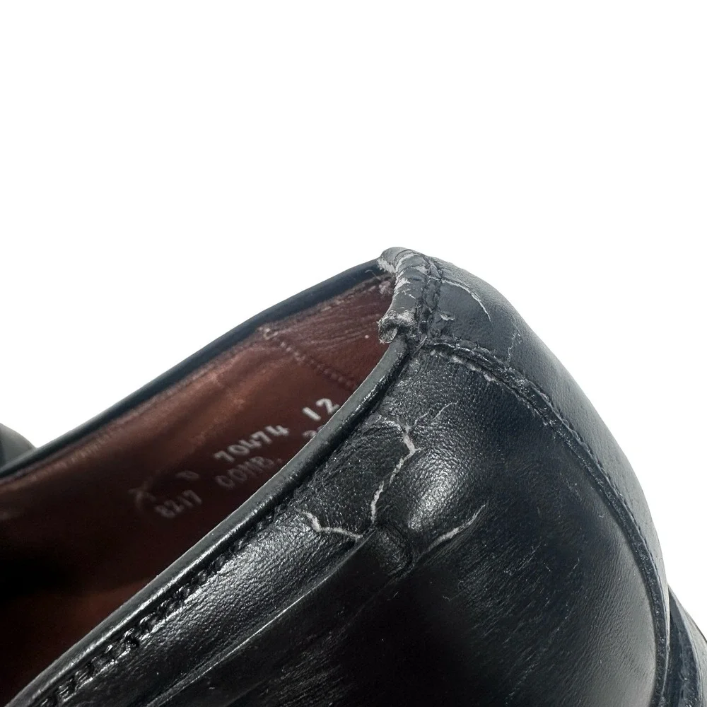 Allen Edmonds Grayson Mens 9 D Black Leather Tassel Loafers Dress Shoes READ
